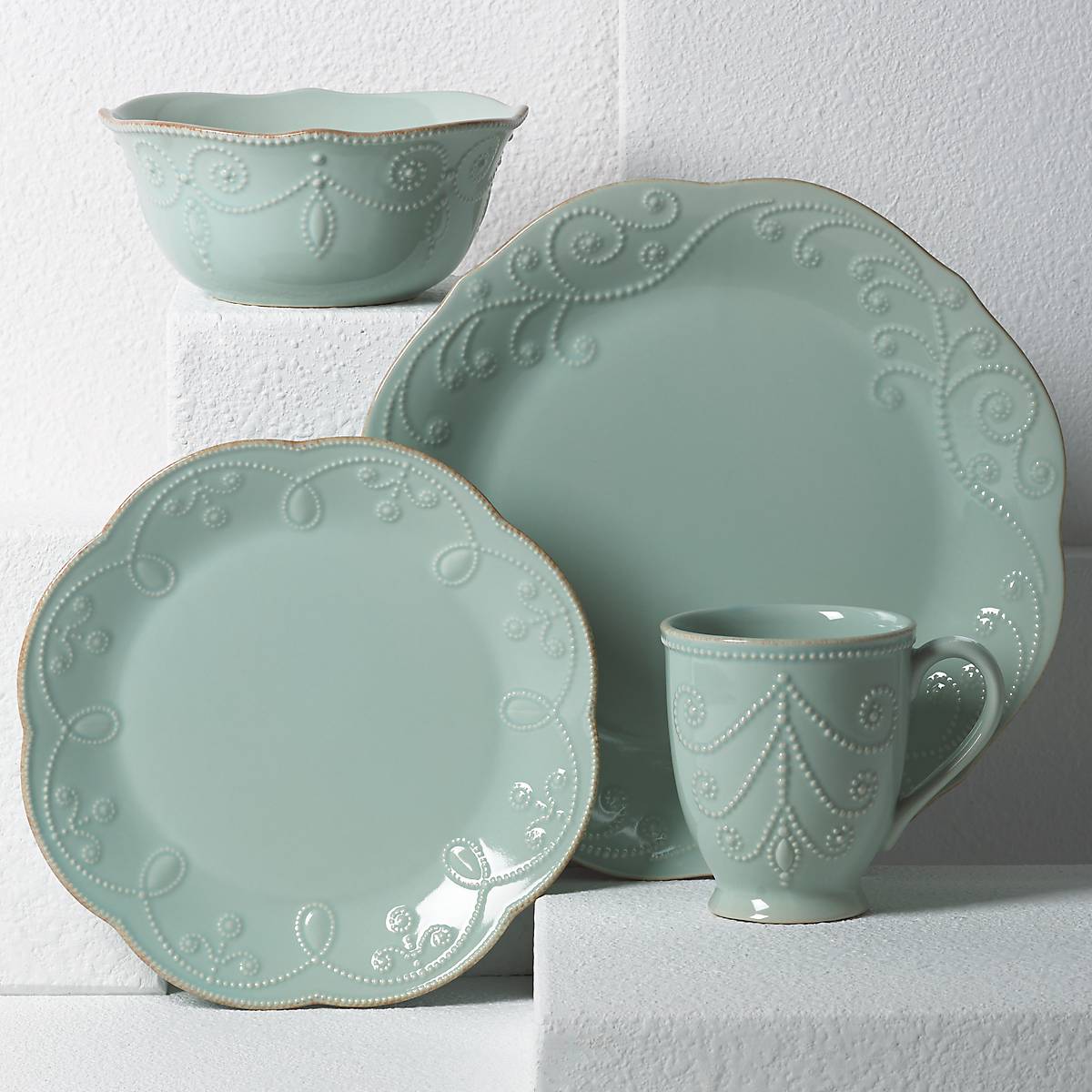 Lenox Everyday Flatware French Perle Ice Blue 4-Piece Place Setting - Image 2