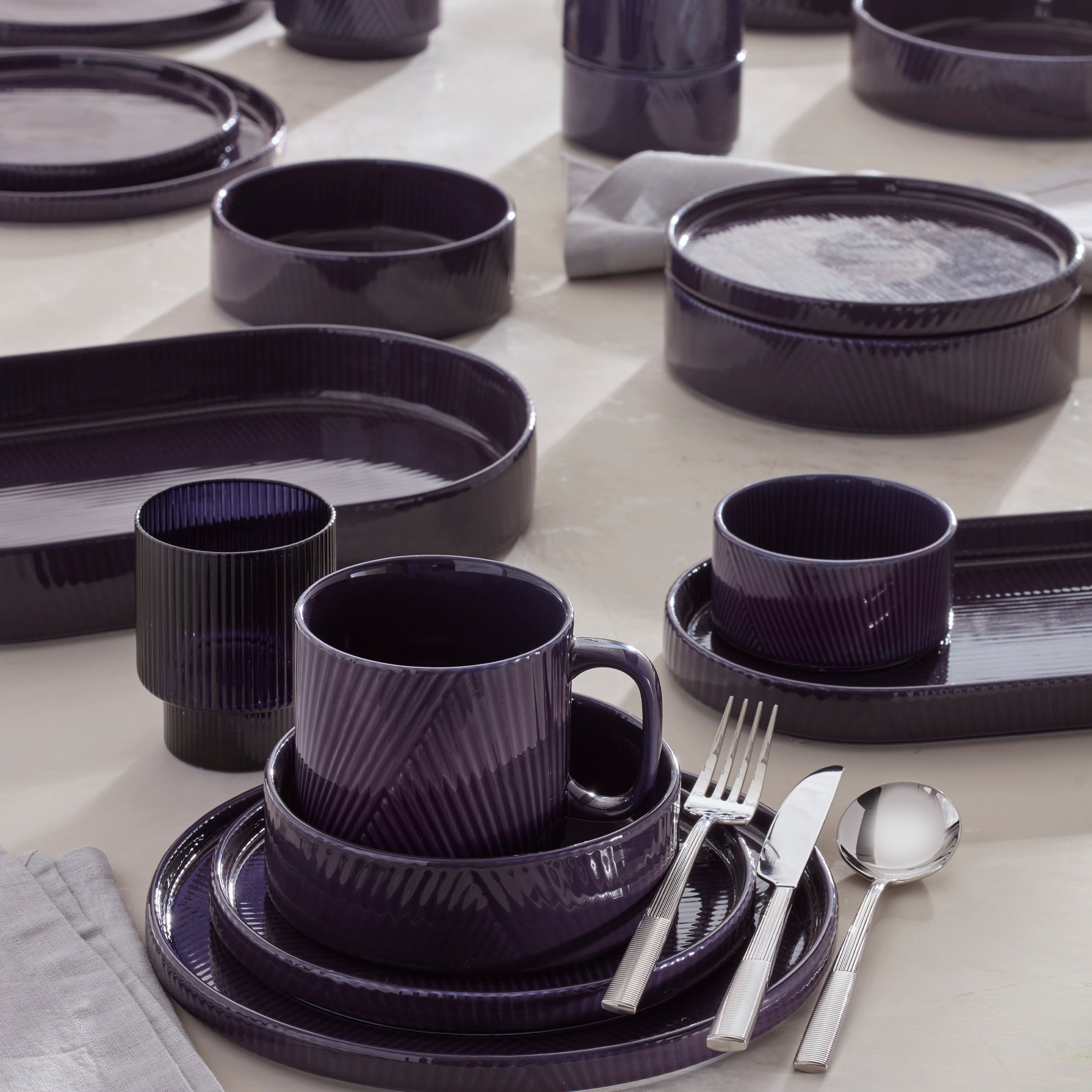 Lenox Everyday Flatware Modulus Nightshade 12-Piece Dinnerware Set - Image 2