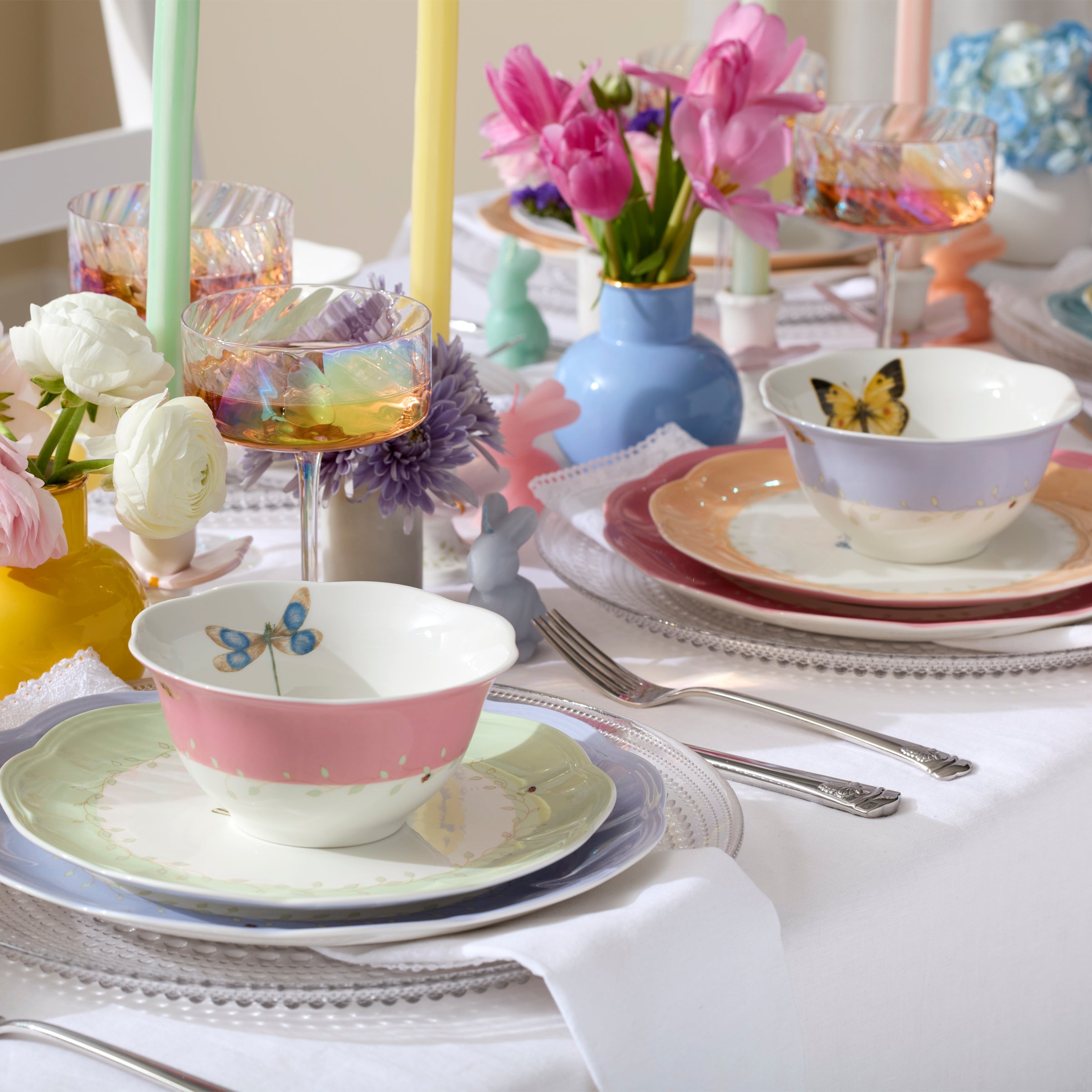 Lenox Everyday Flatware Butterfly Meadow Colors 18-Piece Dinnerware Set - Image 9