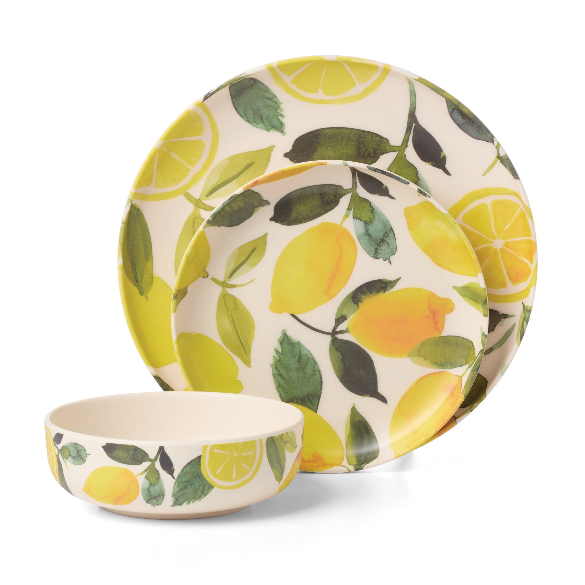 Lenox Everyday Flatware 24 Seven Melamine Lemon 12-Piece Dinnerware Set - Image 3