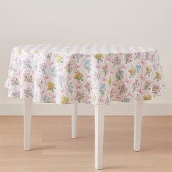 Lenox Everyday Flatware Bouquet Ribbon 70x70 Round Tablecloth