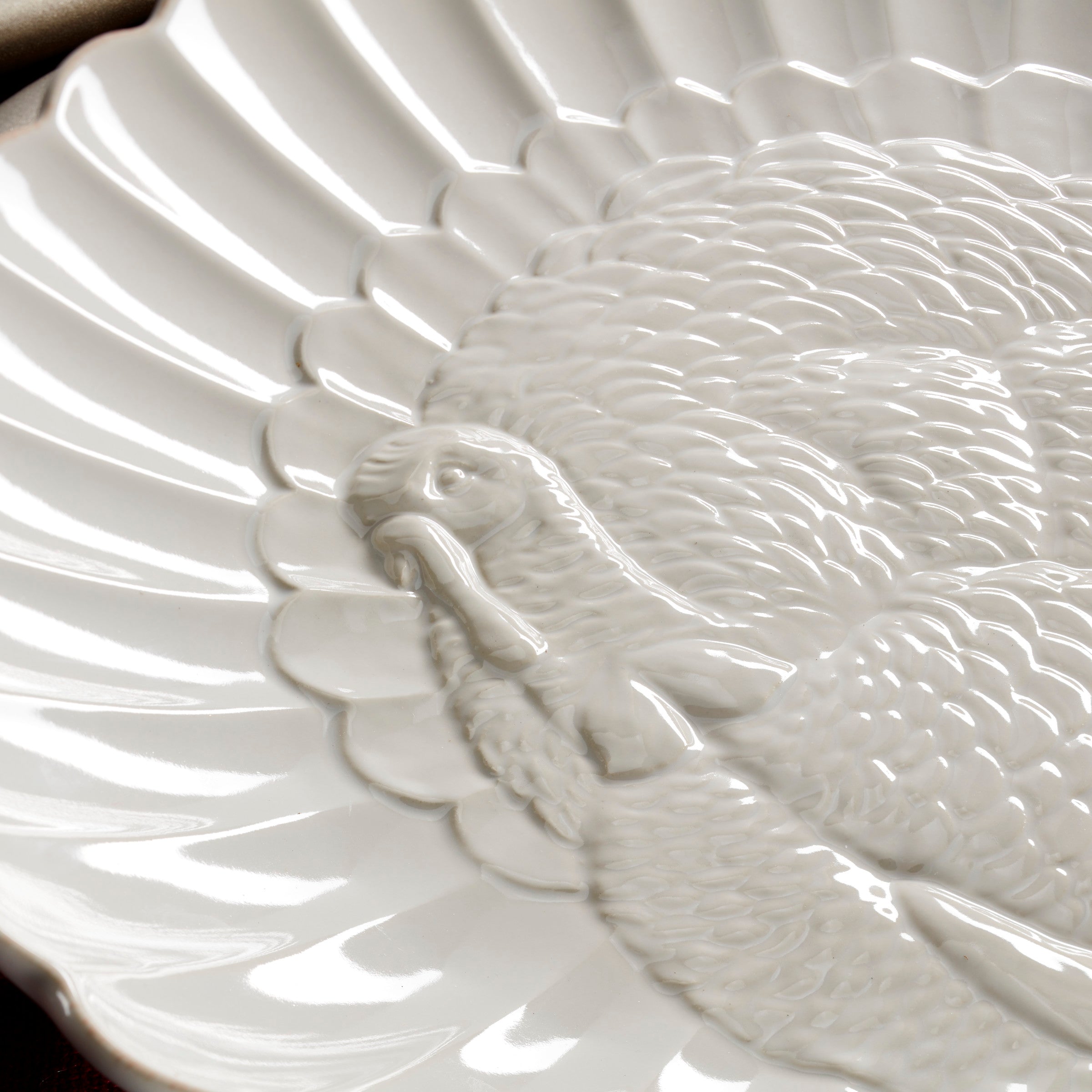 Lenox Everyday Flatware French Perle White Carved Turkey Platter - Image 5