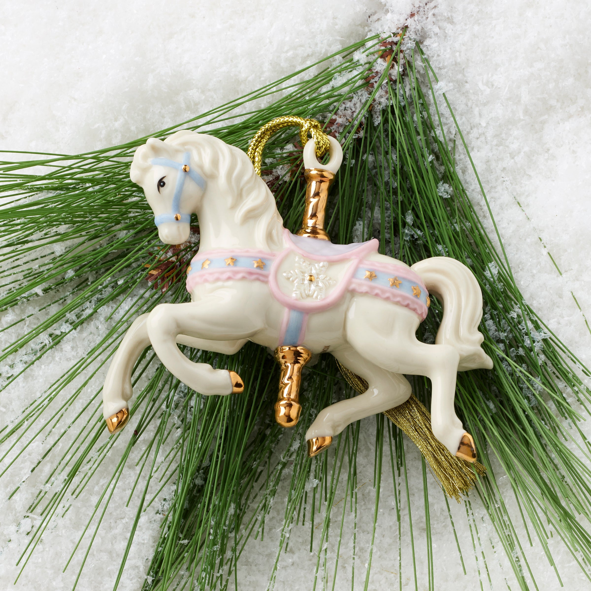 Lenox Everyday Flatware Snowflake Carousel Horse Ornament - Image 3