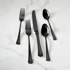 Lenox Everyday Flatware Portola Black Mirror 20-Piece Flatware Set
