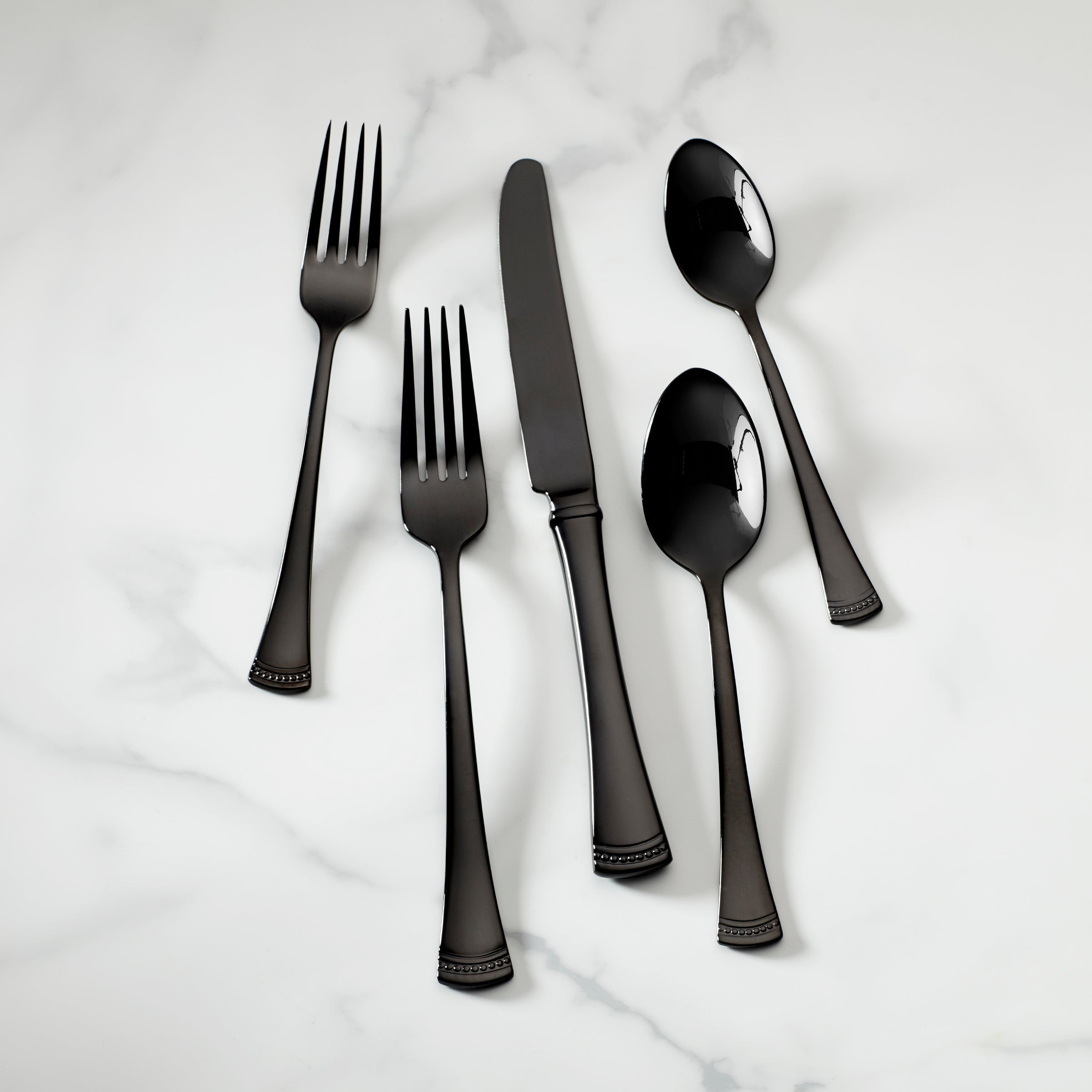 Lenox Everyday Flatware Portola Black Mirror 20-Piece Flatware Set