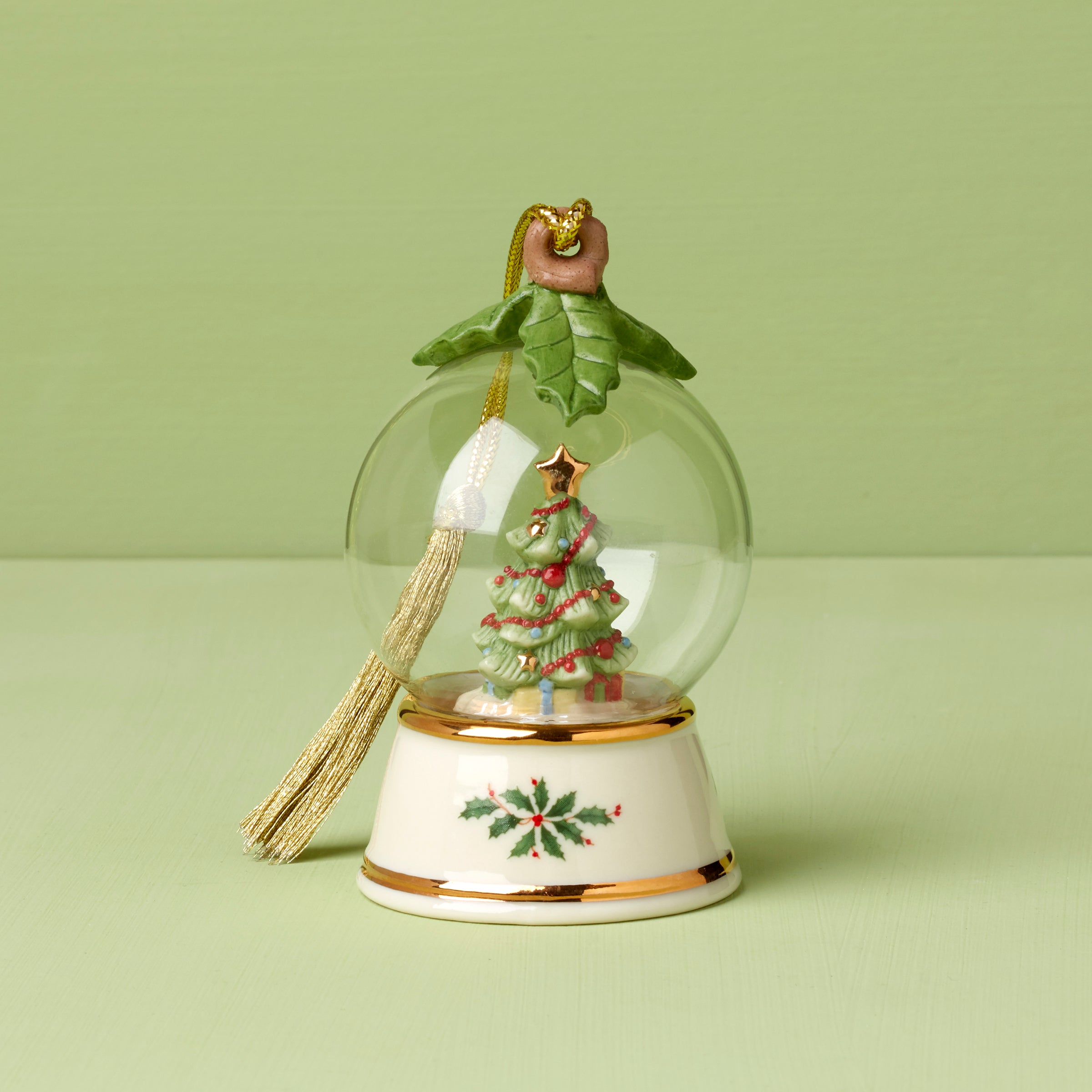 Lenox Everyday Flatware Personalized Globe Tree Ornament - Image 2