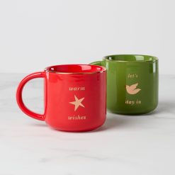 Alternative view of Lenox Everyday Flatware Be Jolly Warm Wishes Mugs, Set of 2