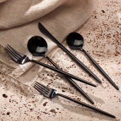 Alternative view of Lenox Everyday Flatware Zephyr Black Mirror 45-Piece Flatware Set