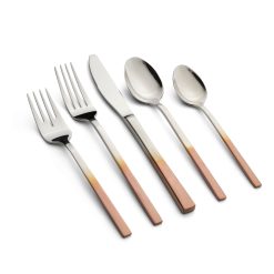 Lenox Everyday Flatware Kelvin Copper Ombre Satin Mirror 20-Piece Flatware Set