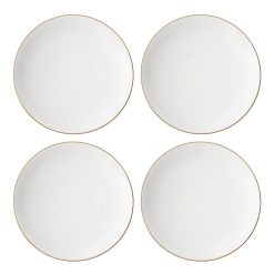 Lenox Everyday Flatware Trianna White Coupe Dinner Plates, Set of 4
