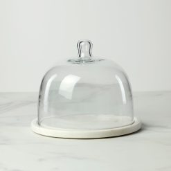 Lenox Everyday Flatware White Marble and Glass Cloche