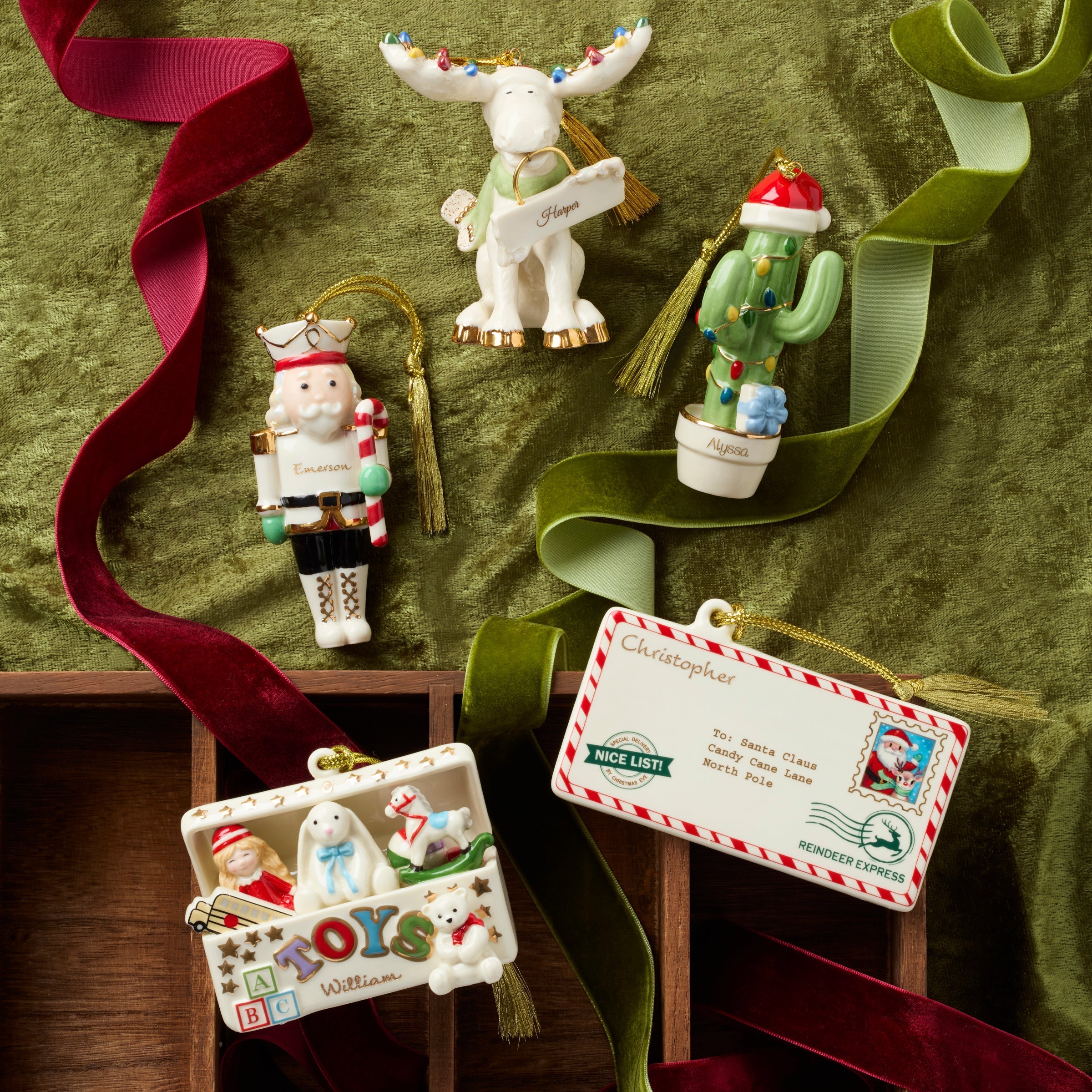 Lenox Everyday Flatware Personalized Letters to Santa Ornament - Image 3