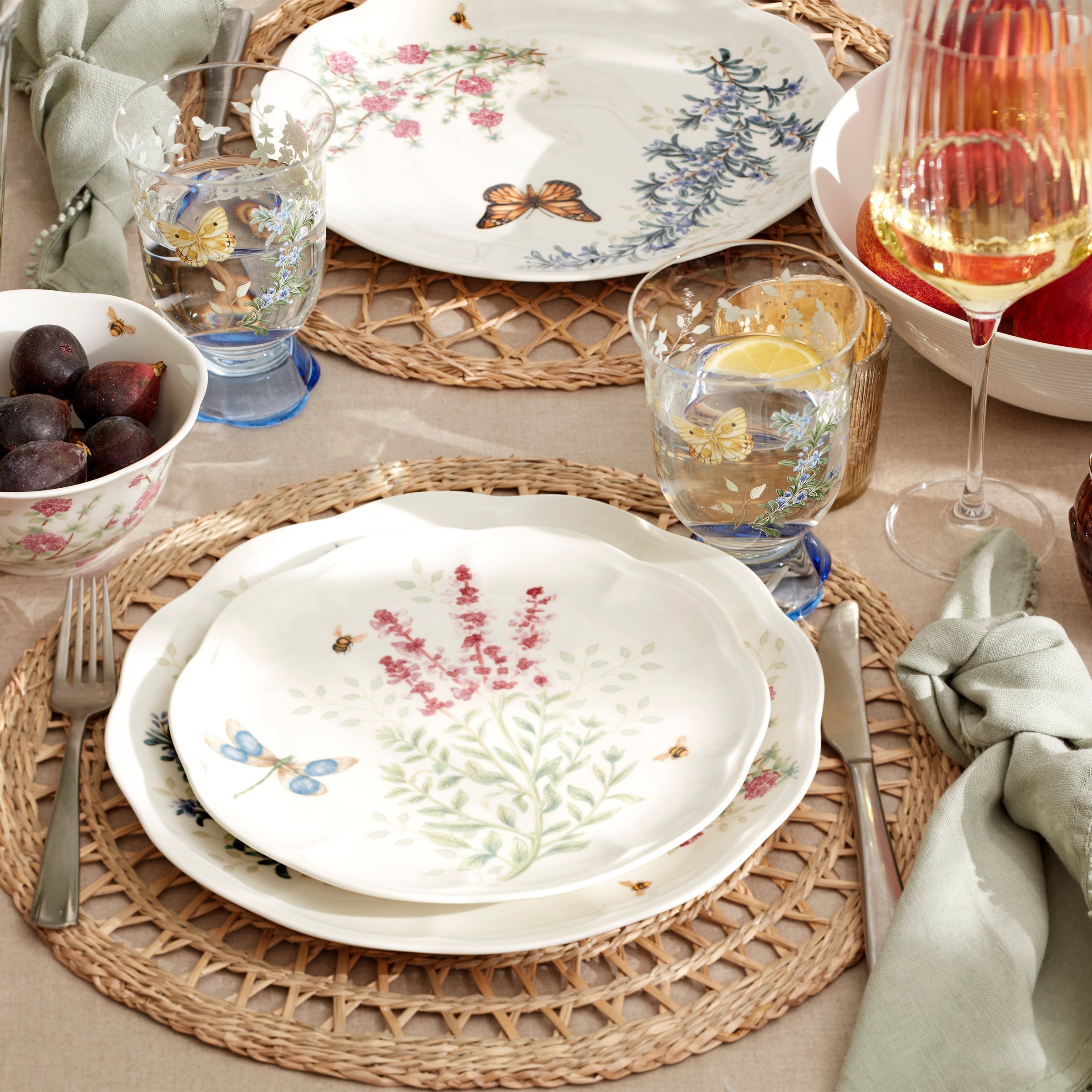 Lenox Everyday Flatware Butterfly Meadow Herbs Dinner Plates, Set of 4 - Image 6