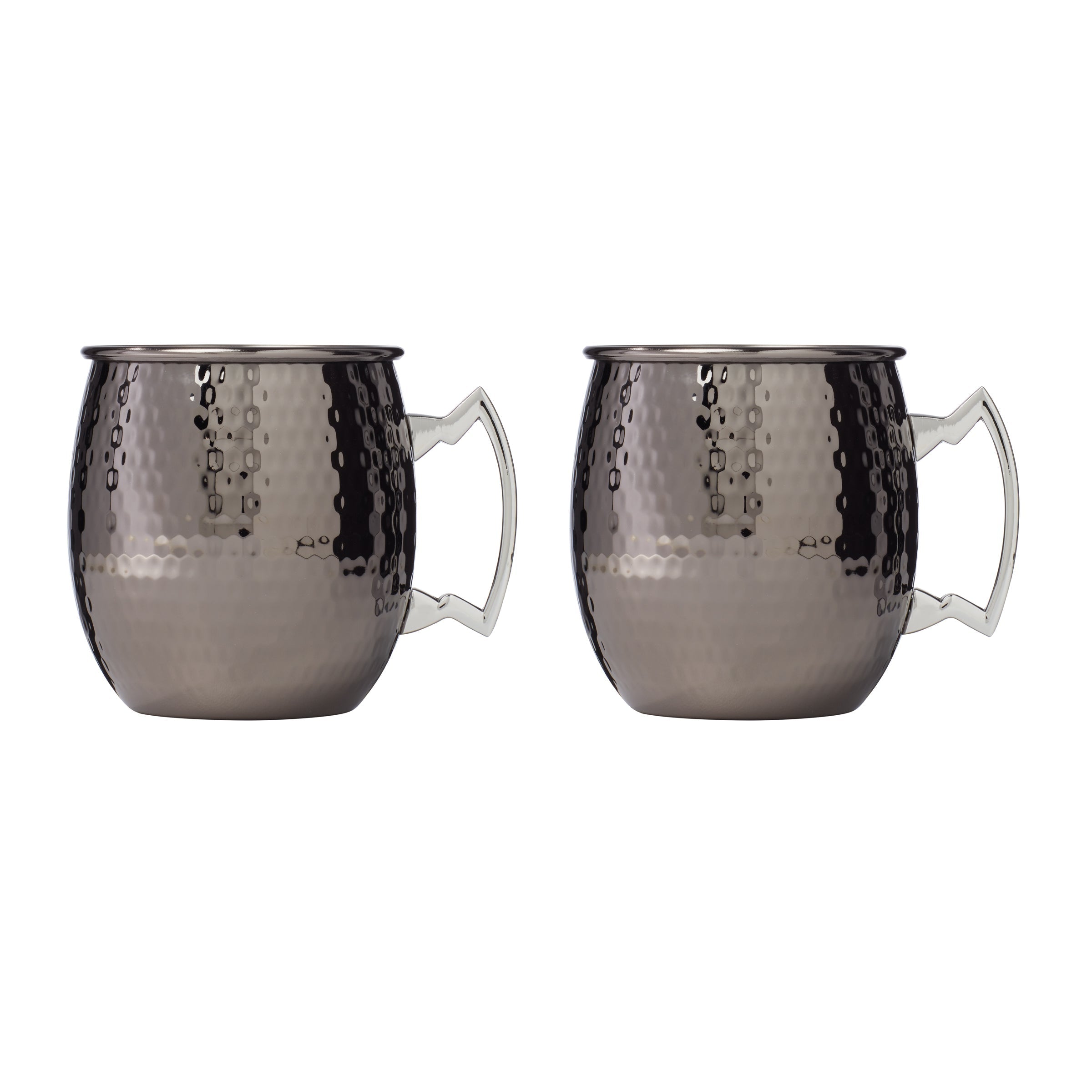 Lenox Everyday Flatware Hammered Black Moscow Mule Mugs, Set of 2