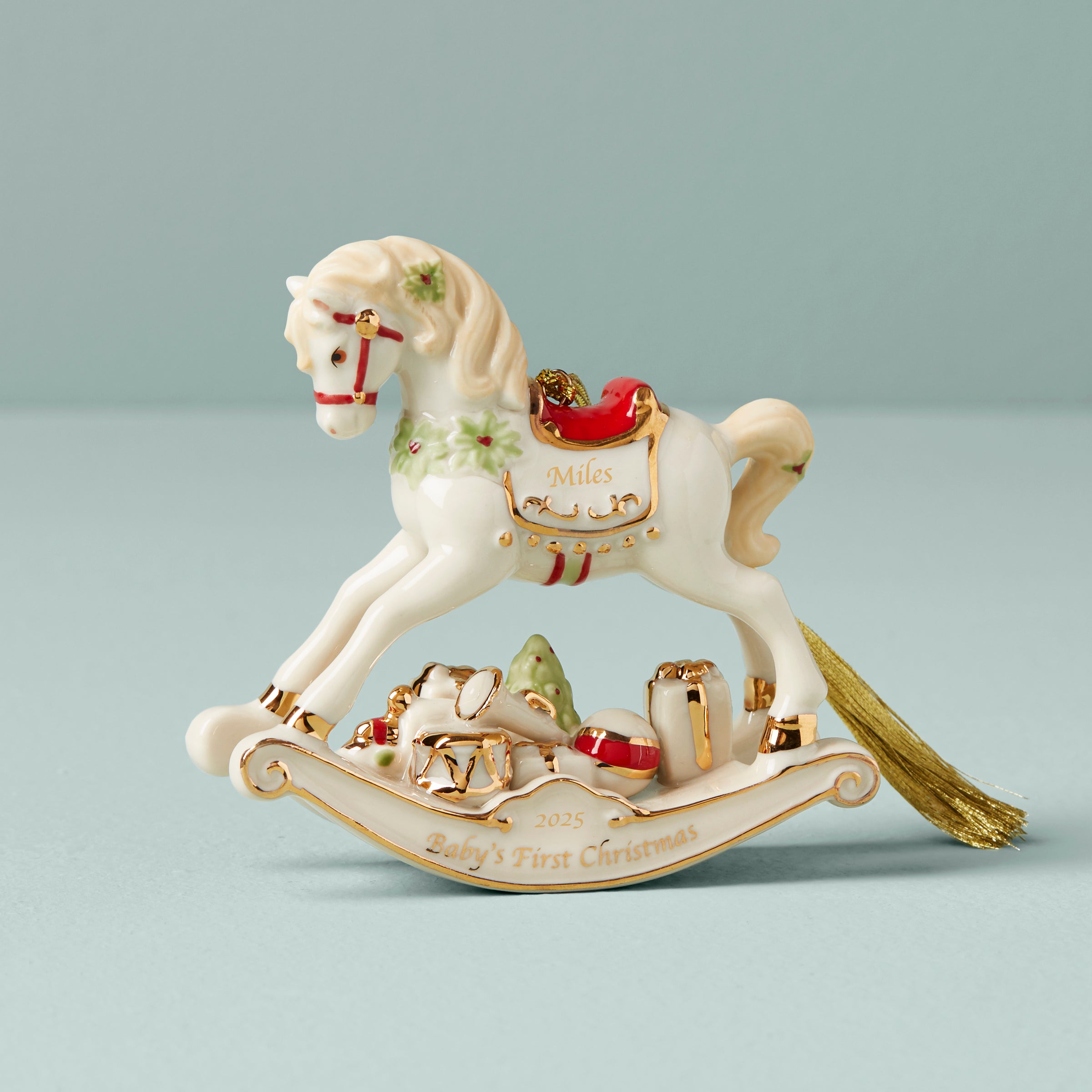 Lenox Everyday Flatware Personalized Rocking Horse Ornament