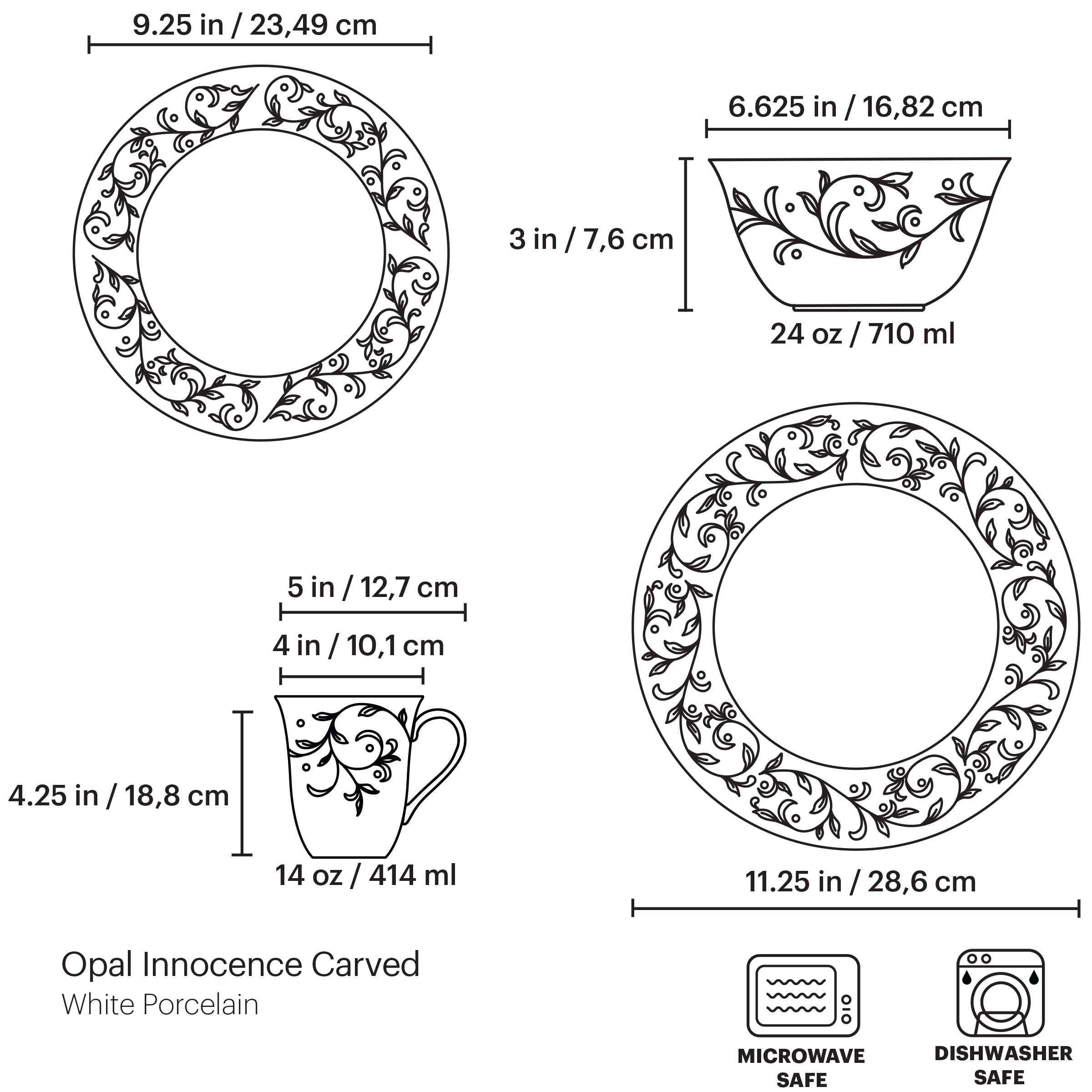 Lenox Everyday Flatware Opal Innocence Carved 4-Piece Place Setting - Image 8