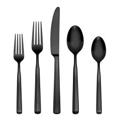 Lenox Everyday Flatware Ryder Black Satin 20-Piece Flatware Set