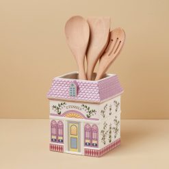 Lenox Everyday Flatware Lenox Spice Village Utensil Crock with Wood Utensils