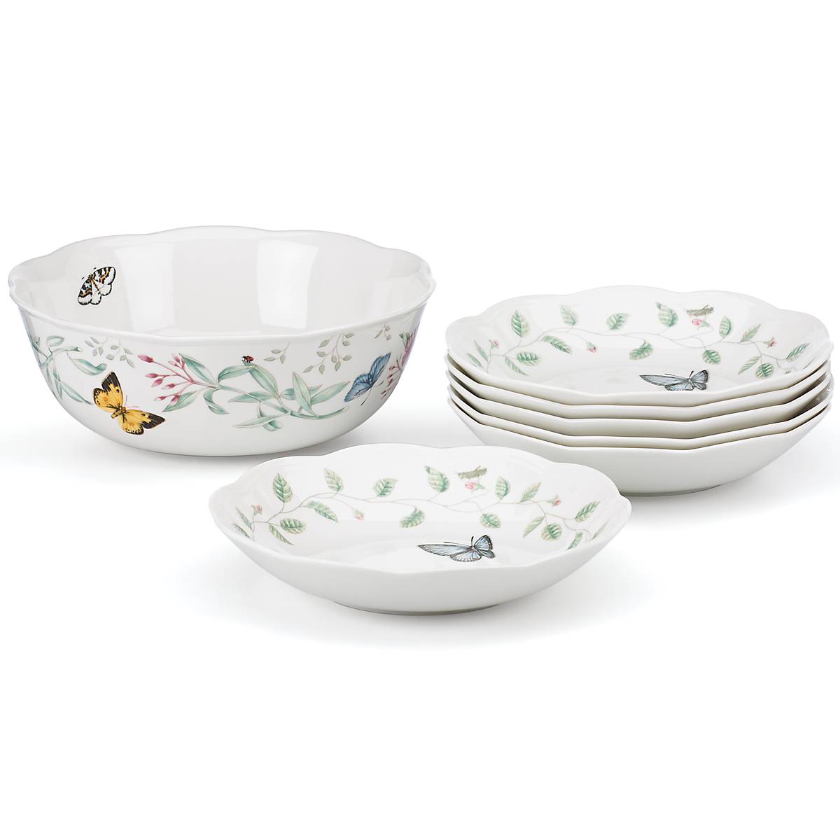 Lenox Everyday Flatware Butterfly Meadow 7-Piece Bowl Set - Image 4