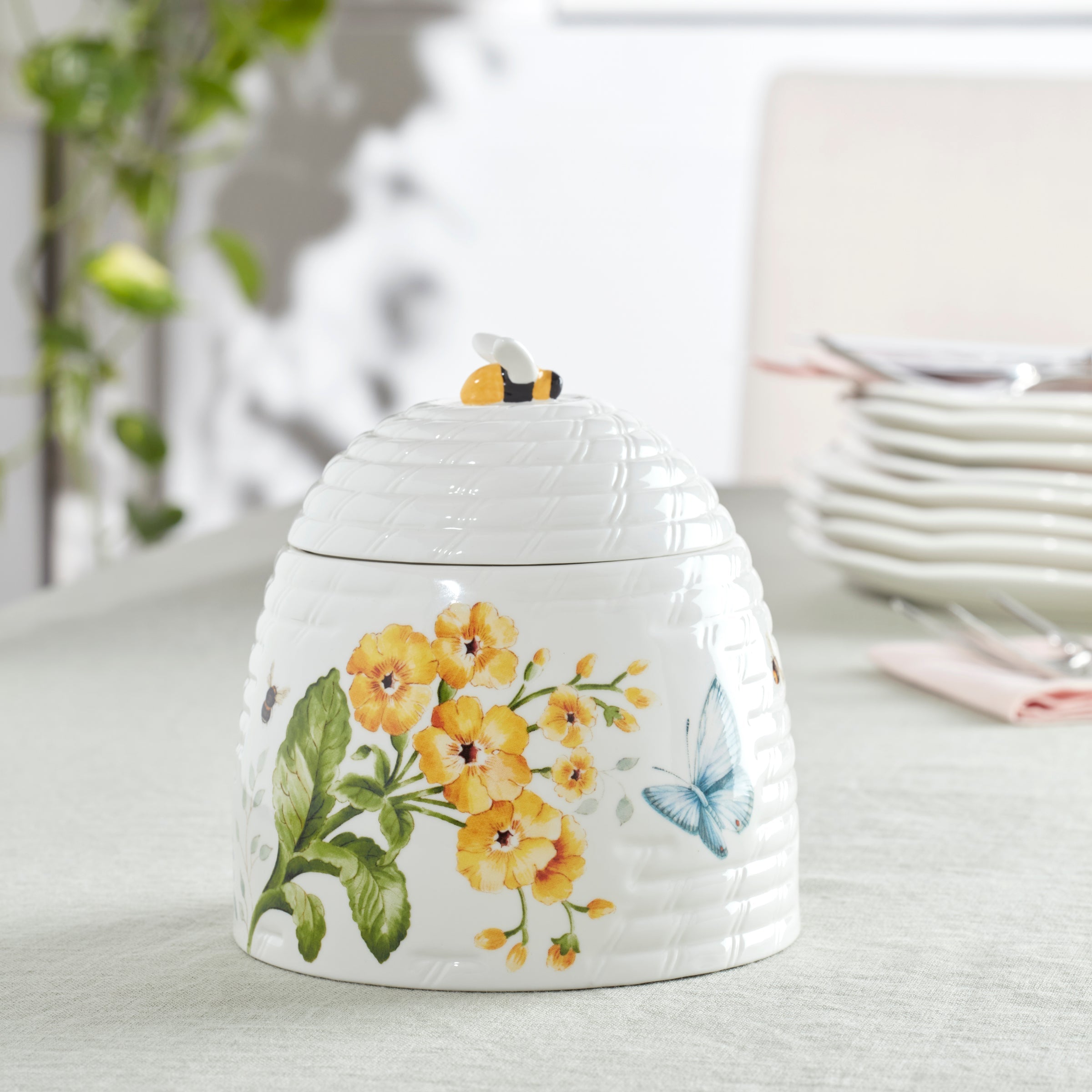 Lenox Everyday Flatware Butterfly Meadow Honeycomb Candy Jar - Image 8
