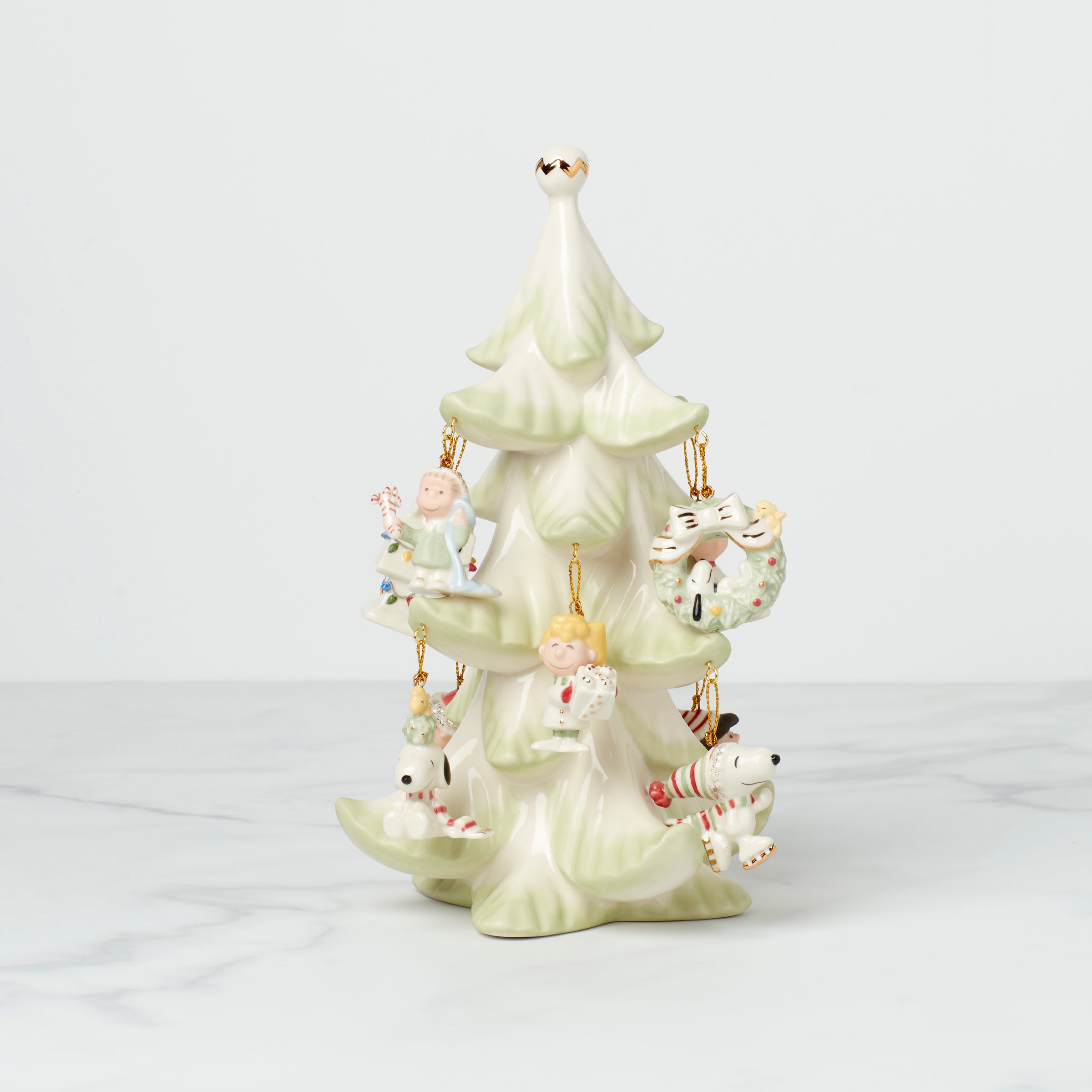 Lenox Everyday Flatware Snoopy & Friends Christmas 11-Piece Mini Ornament & Tree Set - Image 2