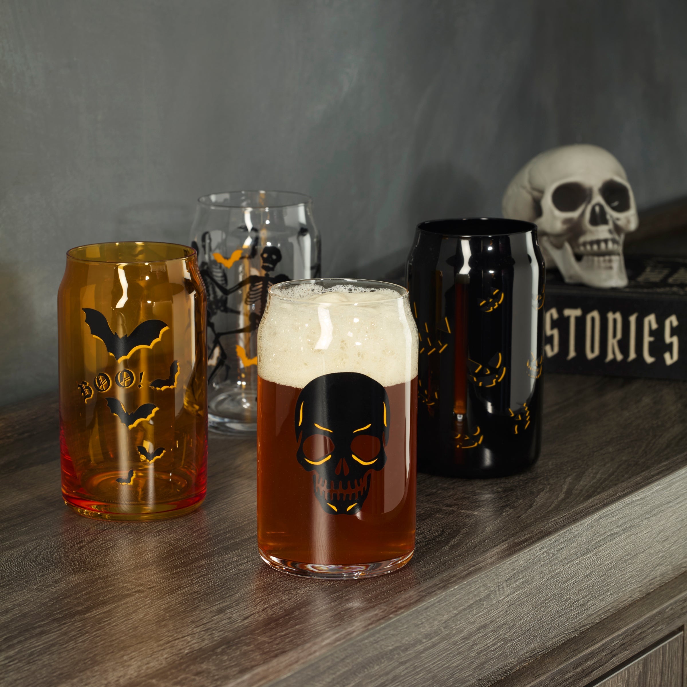 Lenox Everyday Flatware Vintro Halloween Can Cooler Glasses, Set of 4 - Image 3