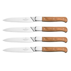 Lenox Everyday Flatware Argent Lynden Olive Wood Steak Knives, Set of 4
