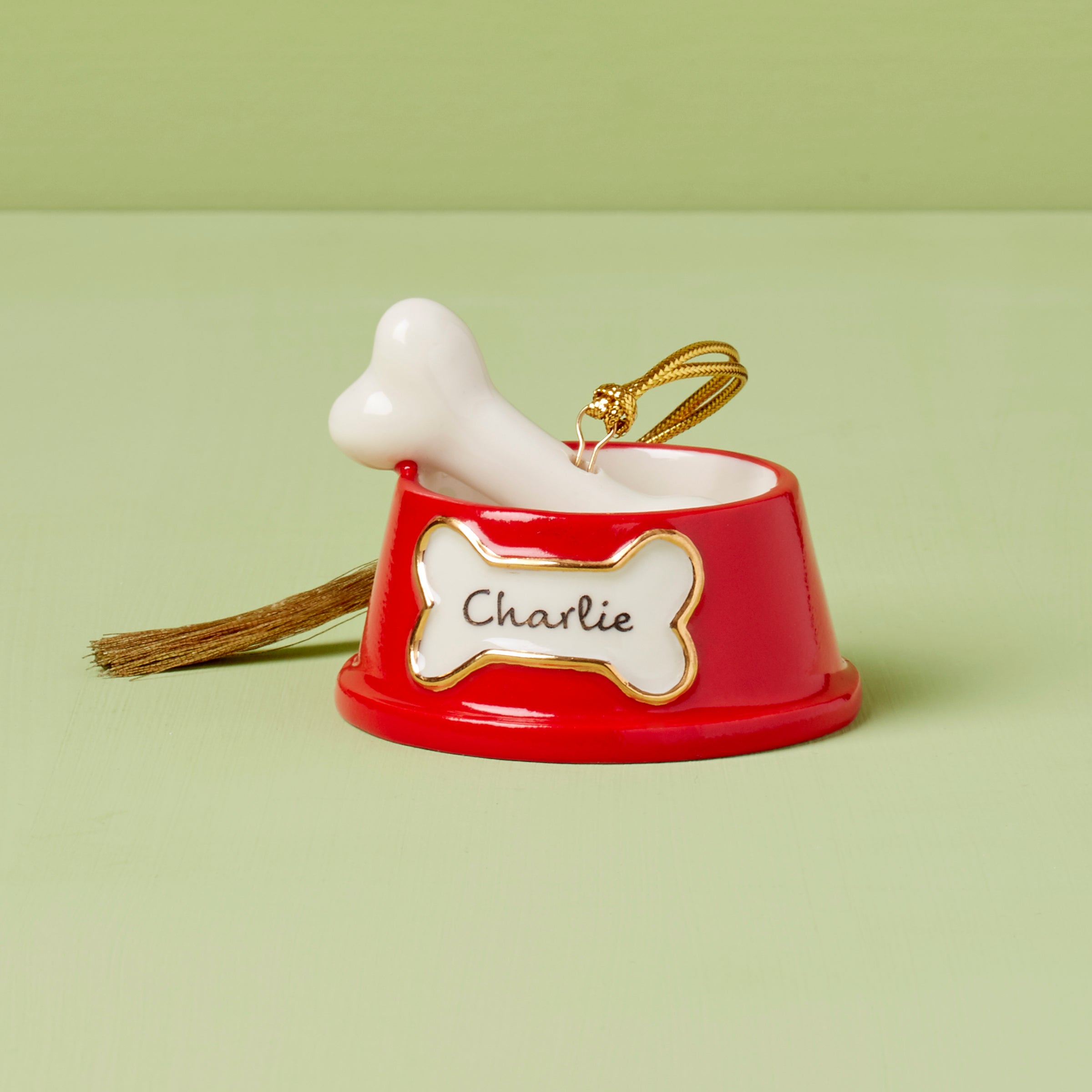 Lenox Everyday Flatware Personalized Dog Bone Ornament