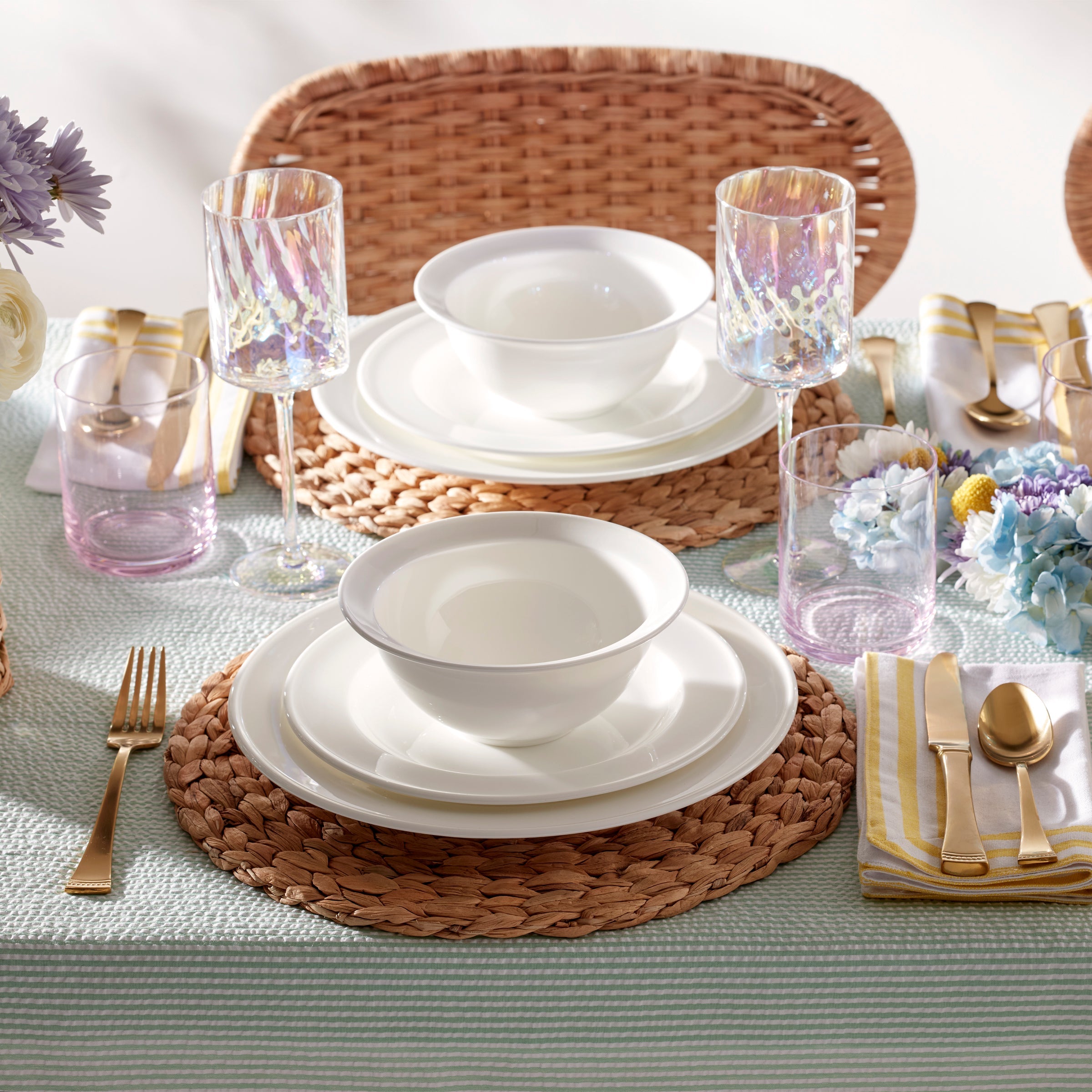 Lenox Everyday Flatware Tuscany Classics Iridescent White Wine Glasses, Set of 4 - Image 5