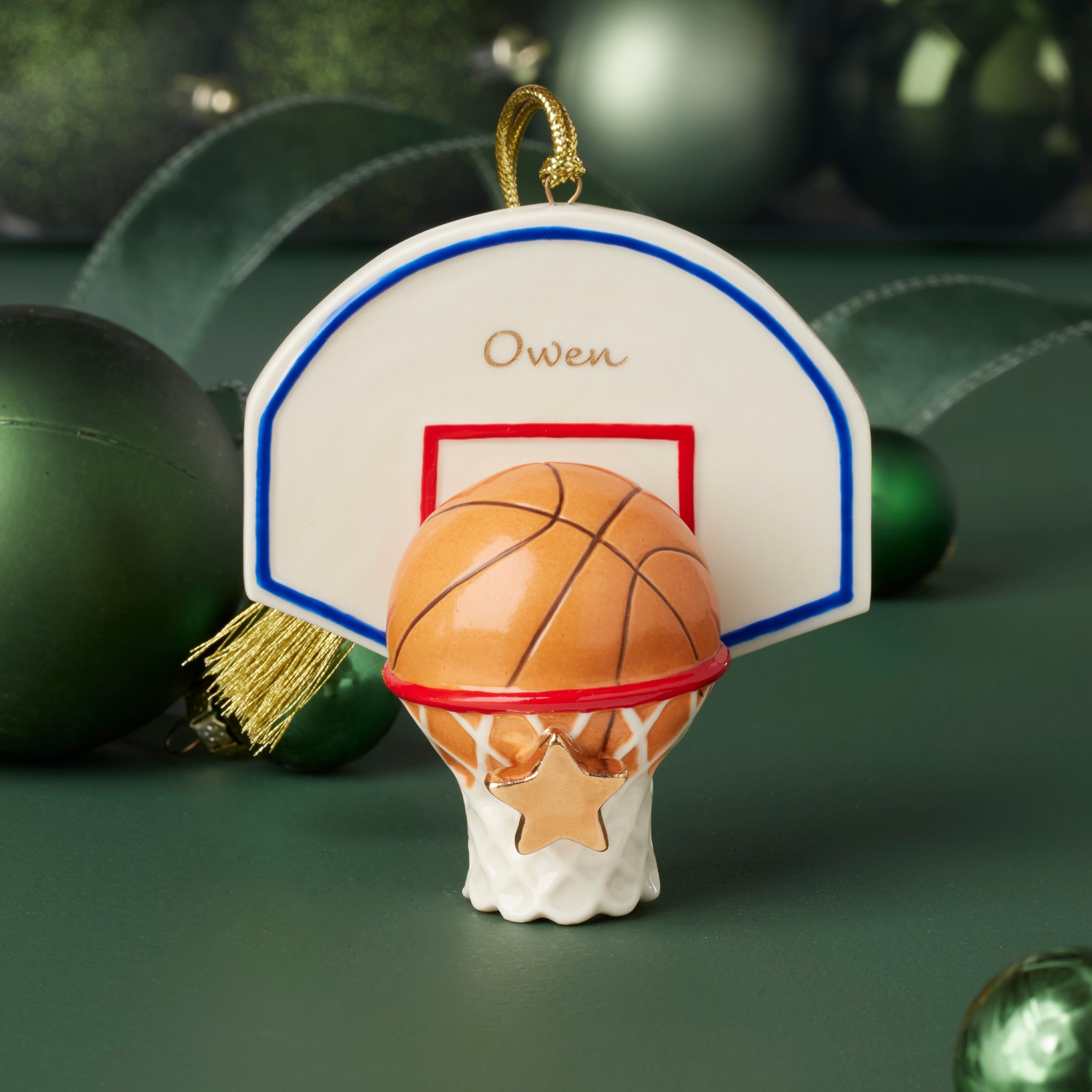 Lenox Everyday Flatware Personalized Basketball Ornament - Image 6