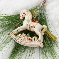 Alternative view of Lenox Everyday Flatware 2026 Baby's 1st Christmas Vintage Rocking Horse Ornament