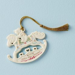 Lenox Everyday Flatware 2026 Baby's 1st Christmas Rocking Horse Ornament