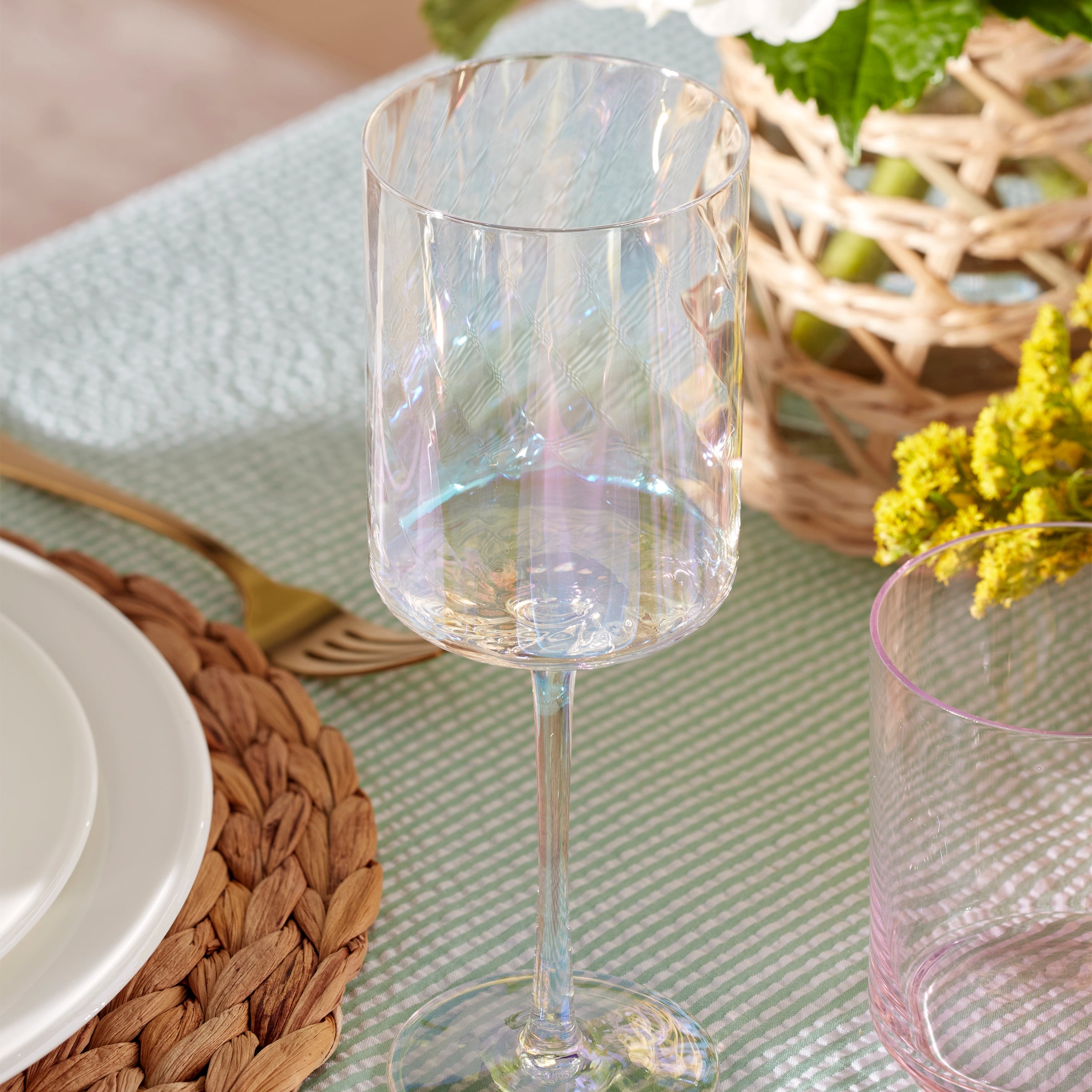 Lenox Everyday Flatware Tuscany Classics Iridescent White Wine Glasses, Set of 4 - Image 6
