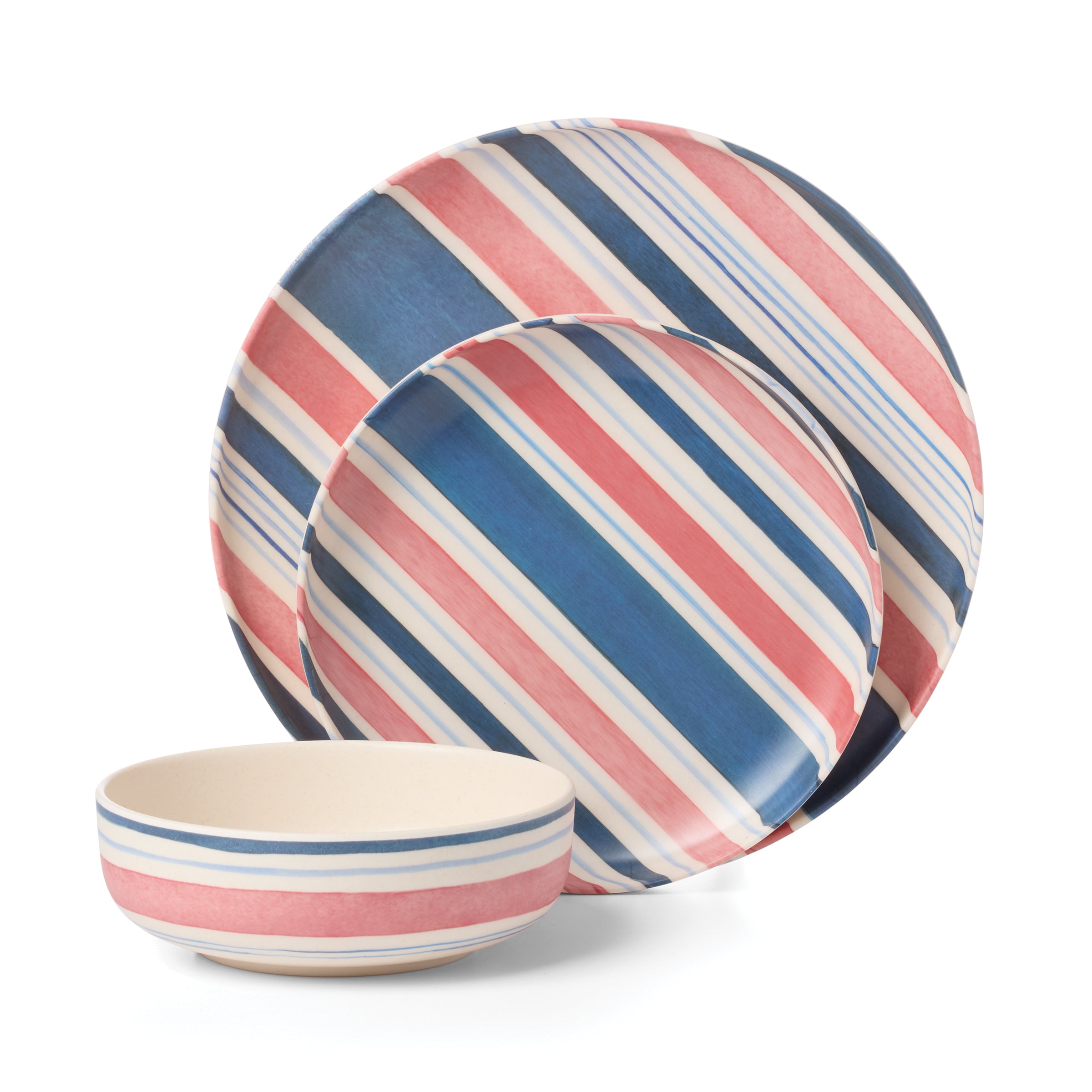Lenox Everyday Flatware 24 Seven Melamine Stripe 12-Piece Dinnerware Set - Image 9