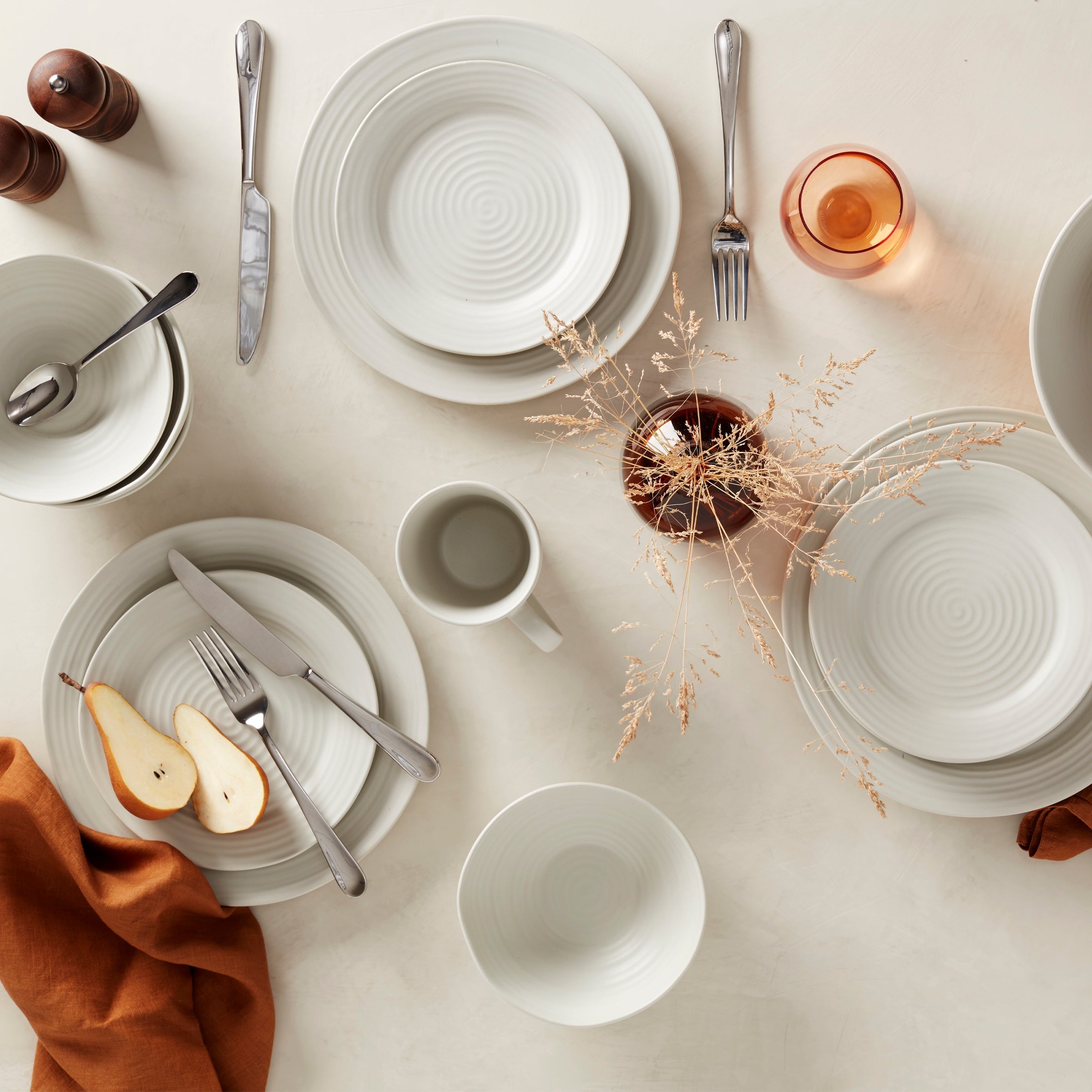 Lenox Everyday Flatware Ridge White 12-Piece Dinnerware Set - Image 9