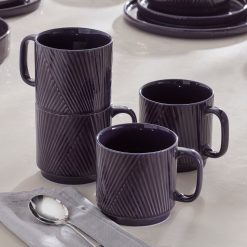 Alternative view of Lenox Everyday Flatware Modulus Nightshade Mugs, Set of 4
