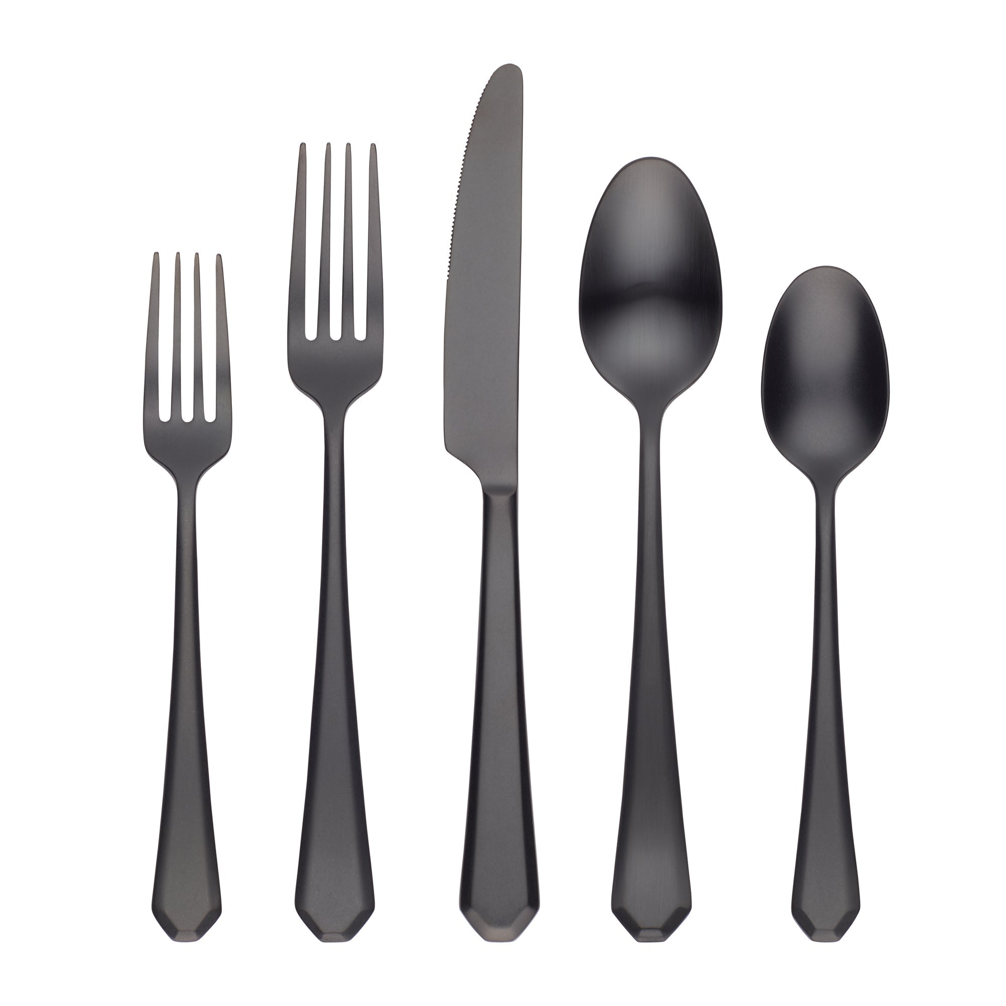 Lenox Everyday Flatware Geo Black Satin 20-Piece Flatware Set - Image 2