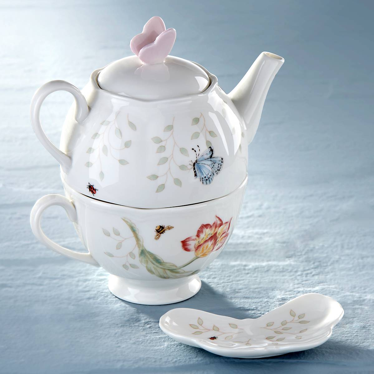 Lenox Everyday Flatware Butterfly Meadow 3-Piece Tea Set - Image 5