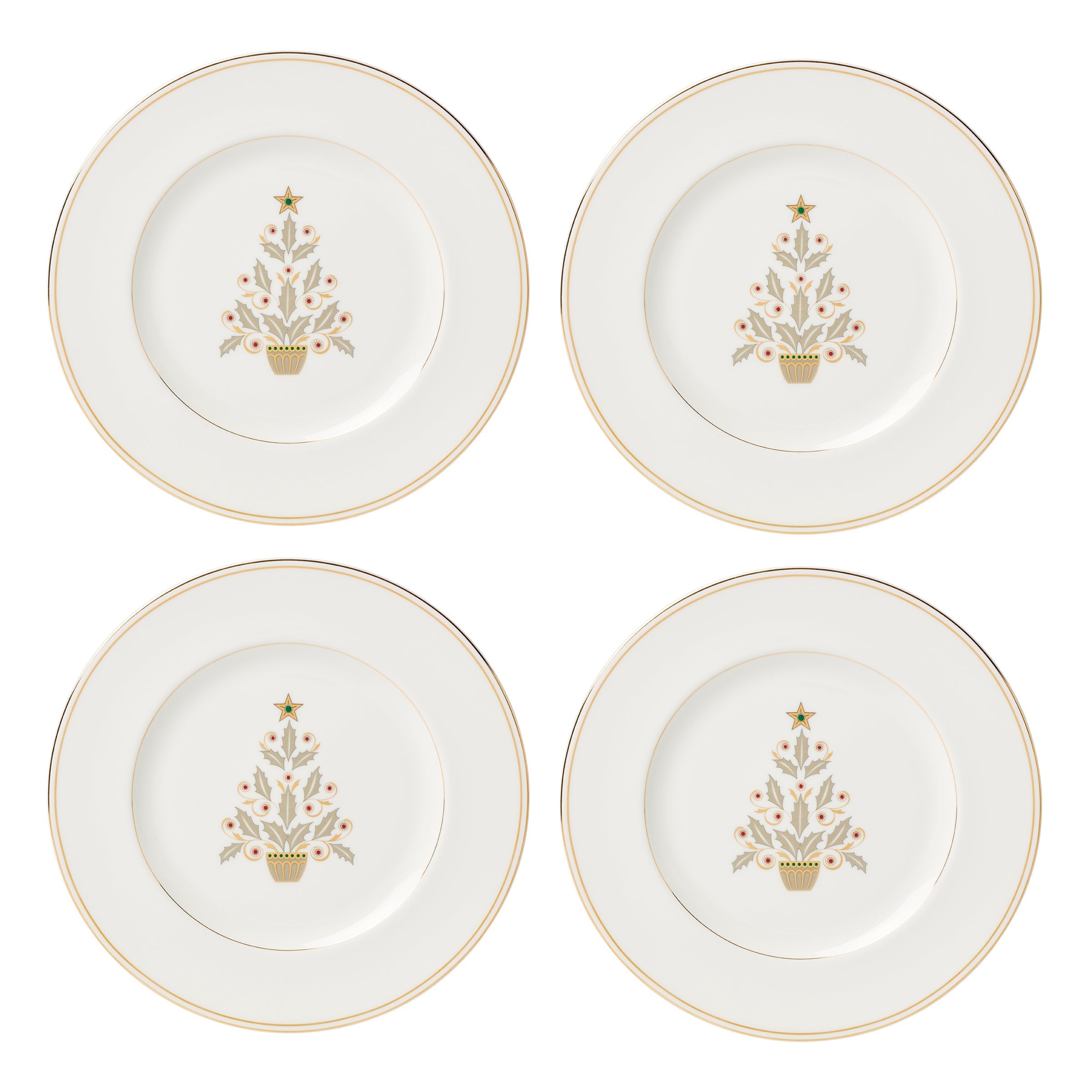 Lenox Everyday Flatware Federal Gold Tree Accent Plates, Set of 4 - Image 5