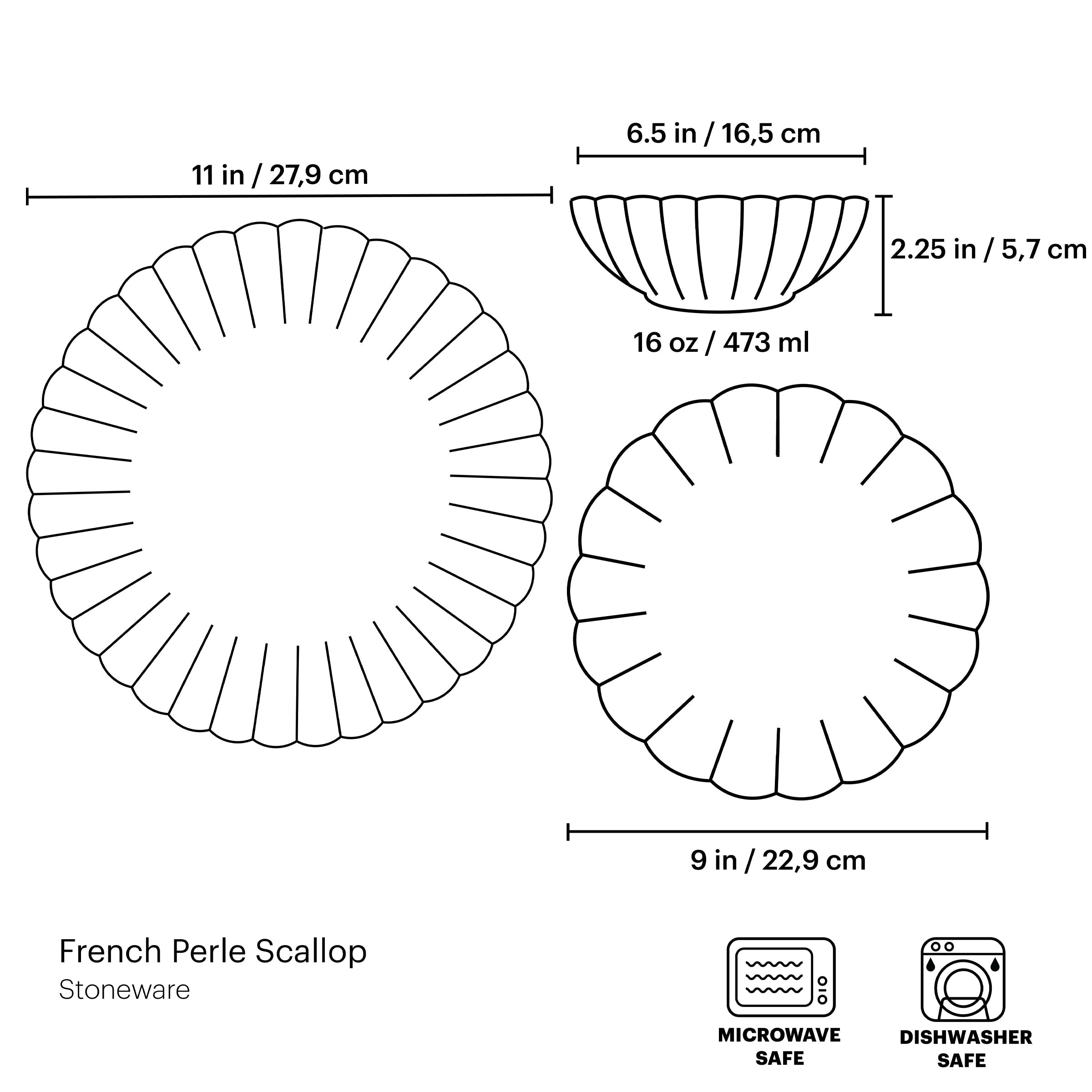 Lenox Everyday Flatware French Perle Scallop Ice Blue 12-Piece Dinnerware Set - Image 10