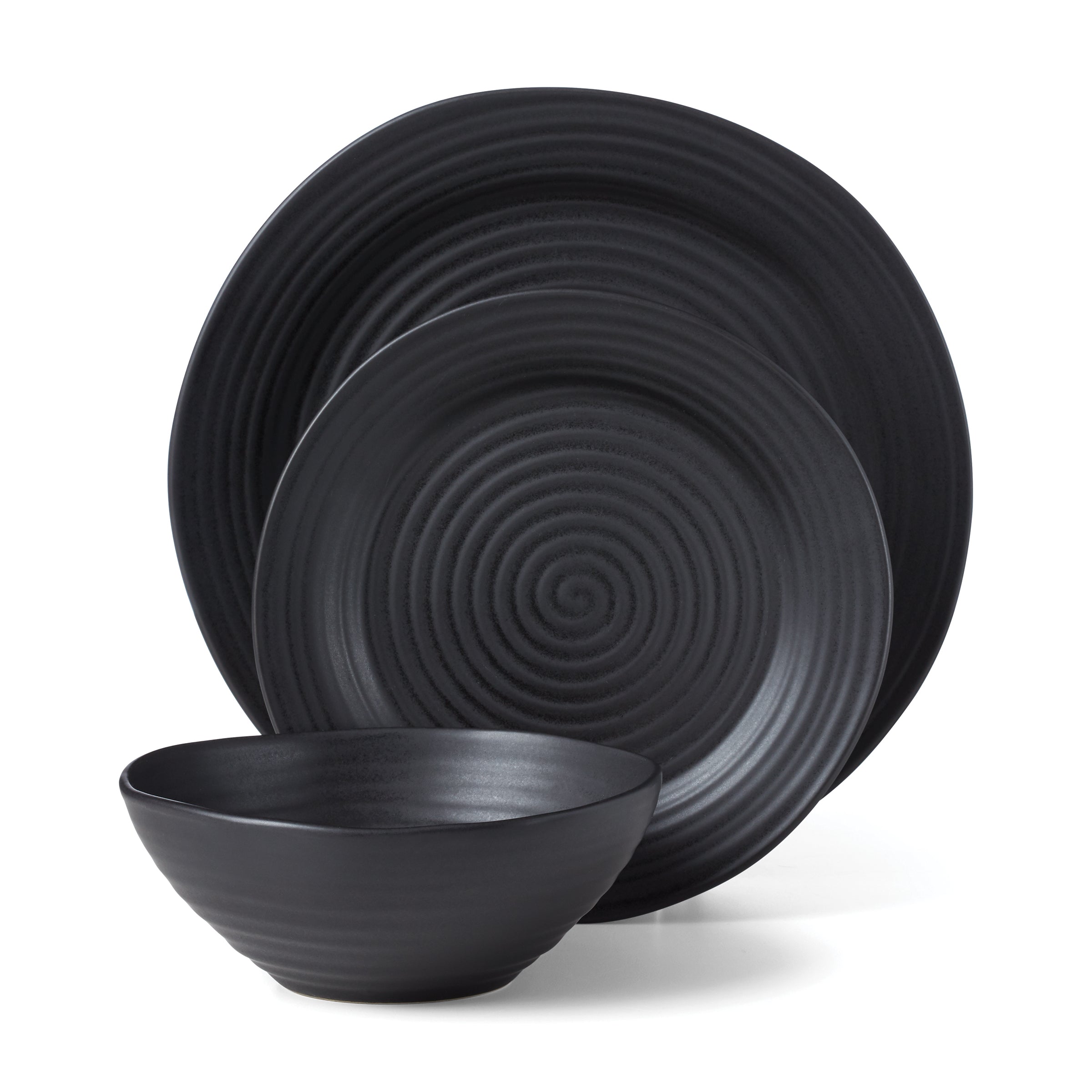 Lenox Everyday Flatware Ridge Black 12-Piece Dinnerware Set - Image 7