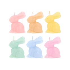Lenox Everyday Flatware Rainbow Mini Bunny Candles, Set of 6