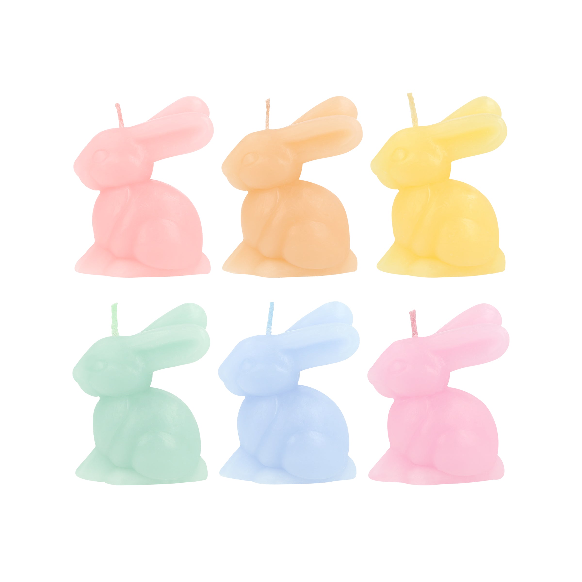 Lenox Everyday Flatware Rainbow Mini Bunny Candles, Set of 6