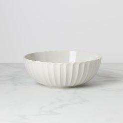 Lenox Everyday Flatware French Perle Scallop White Serving Bowl