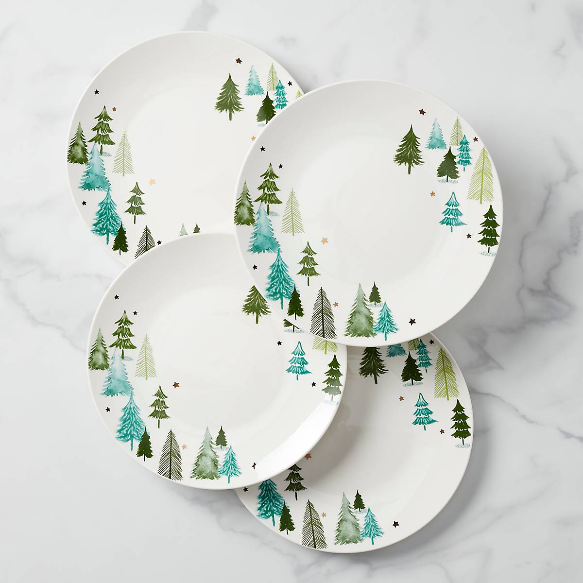 Lenox Everyday Flatware Balsam Lane Dinner Plates, Set of 4