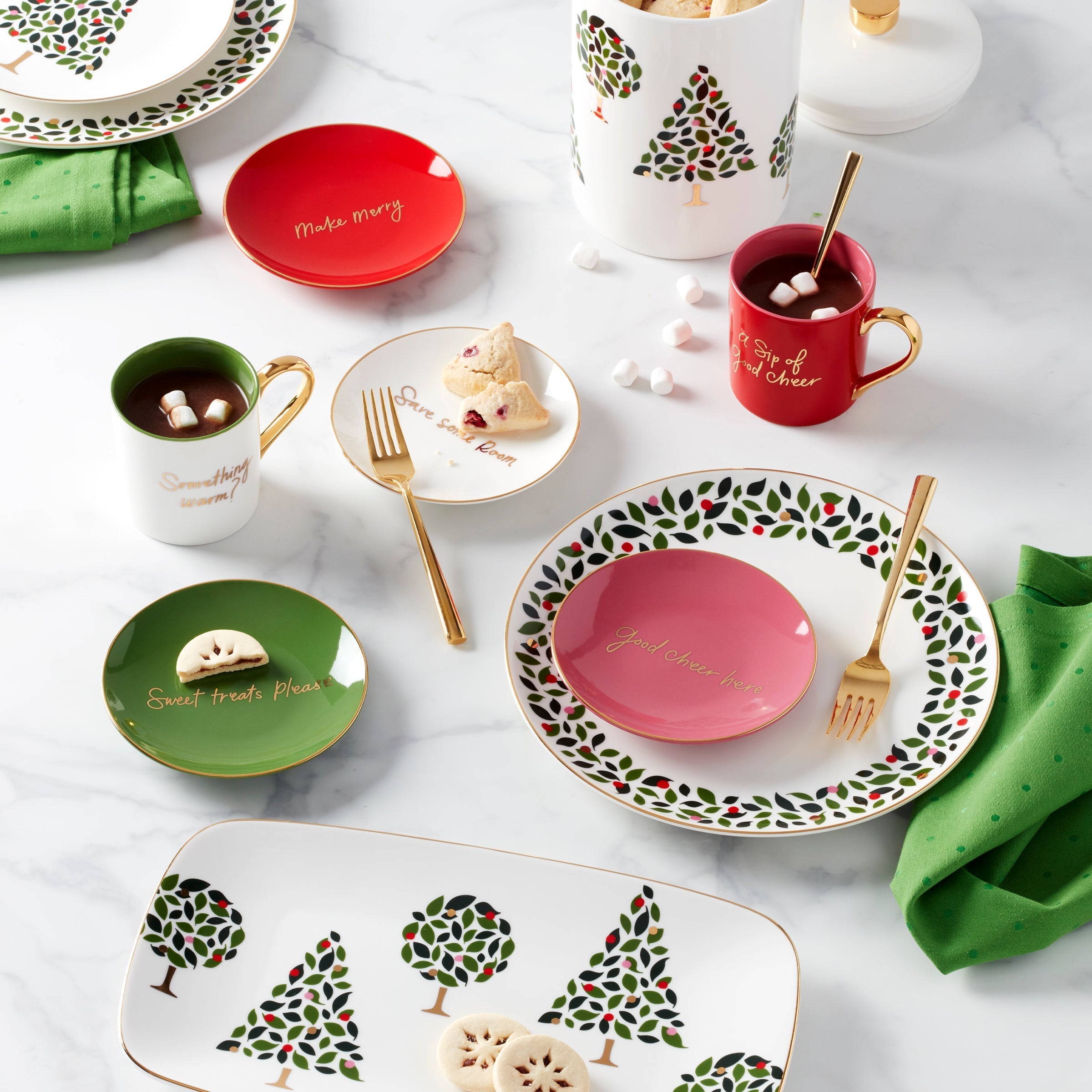 Lenox Everyday Flatware Be Jolly Color Tidbit Plates - Set of 4 - Image 3
