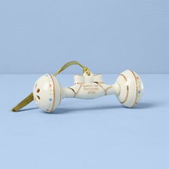Lenox Everyday Flatware 2026 Baby's 1st Christmas Rattle Ornament