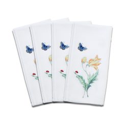 Lenox Everyday Flatware Butterfly Meadow Garden Dinner Napkins, Set of 4