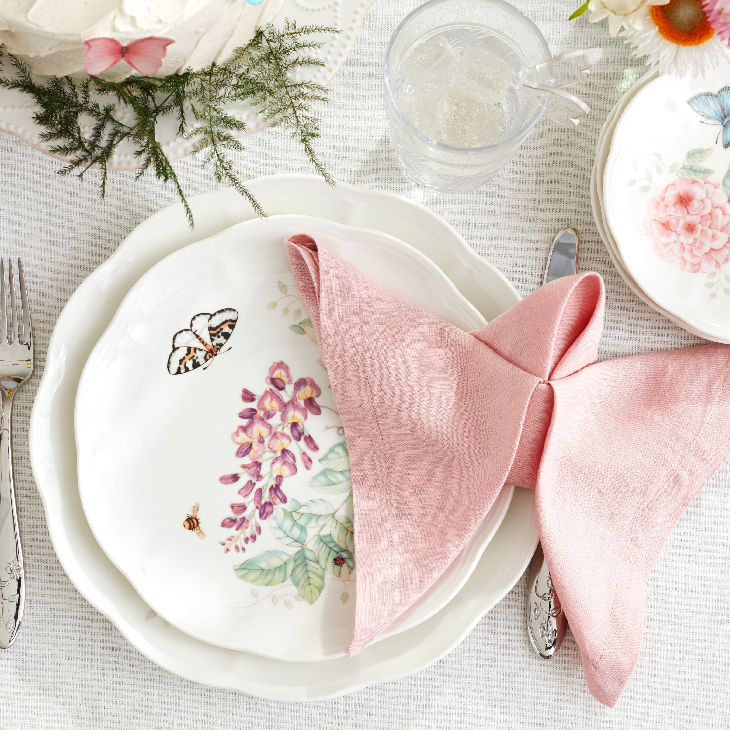 Lenox Everyday Flatware Butterfly Meadow 28-Piece Dinnerware Set - Image 6