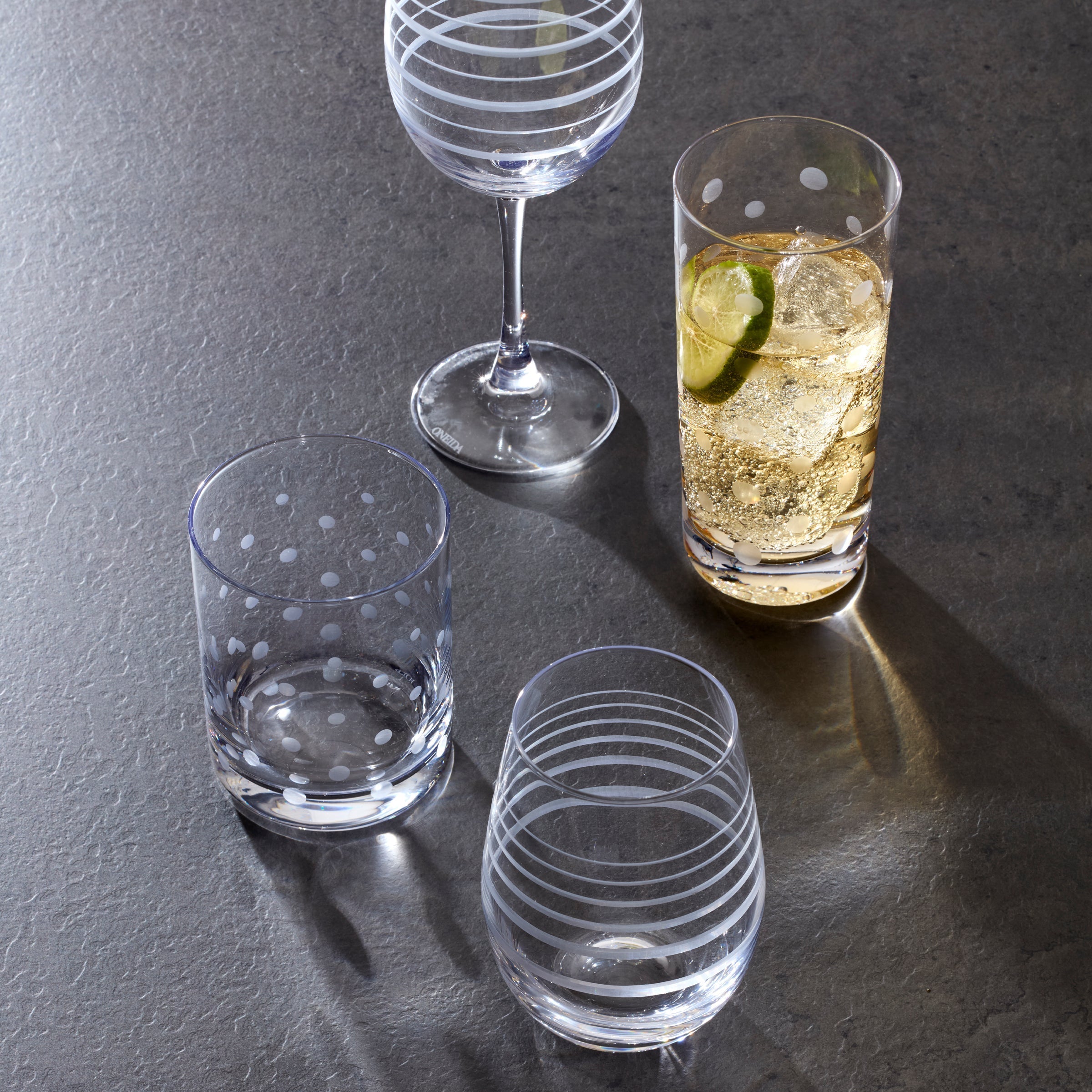 Lenox Everyday Flatware Mingle Double Old Fashion Glasses, Set of 4 - Image 4
